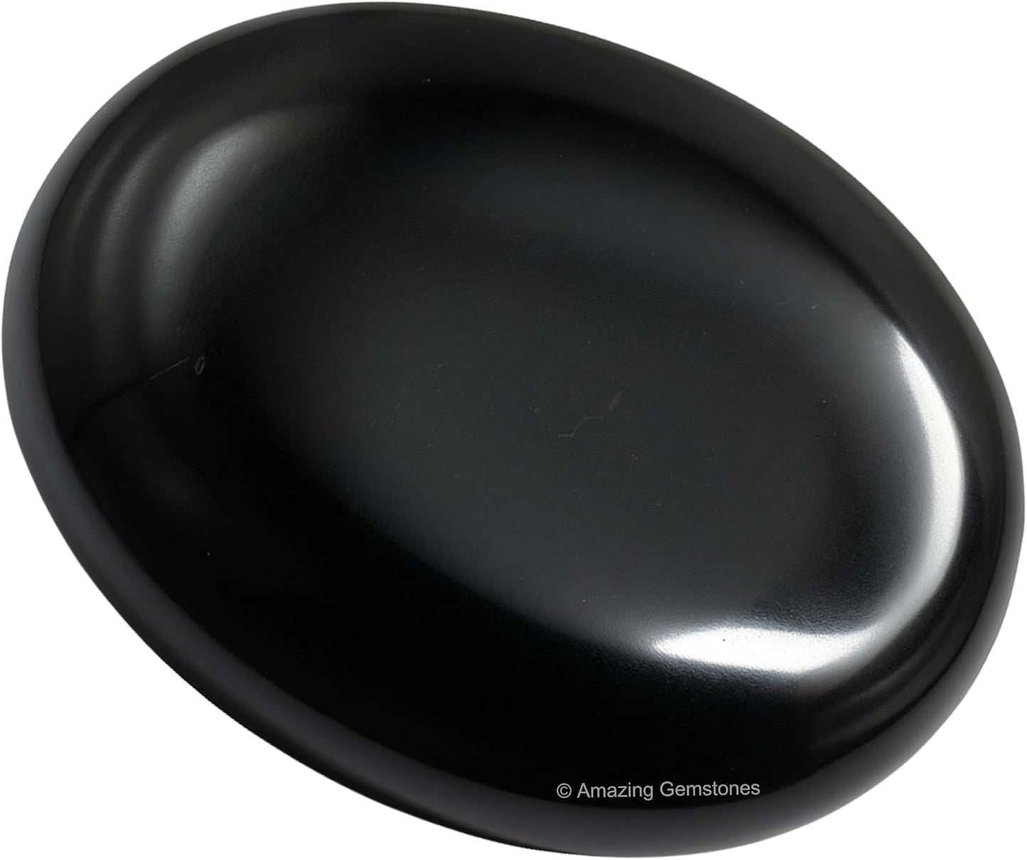 Amazing Gemstone Black Obsidian Crystals and Healing Stones - Large Palm Stone Crystals Piedra - Crystal for Good Luck, Balanced Positive Energy, Meditation - Unique Stocking Stuffers & Birthday Gift