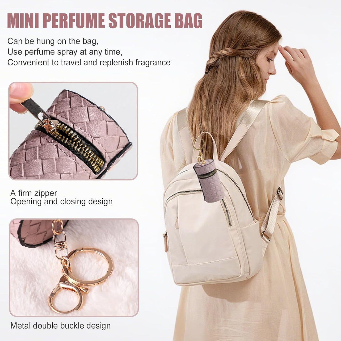 JPNK 5PCS Portable Mini Refillable Perfume Atomizer Bottle, Travel Size Spray Refillable Refill Bottle with bag