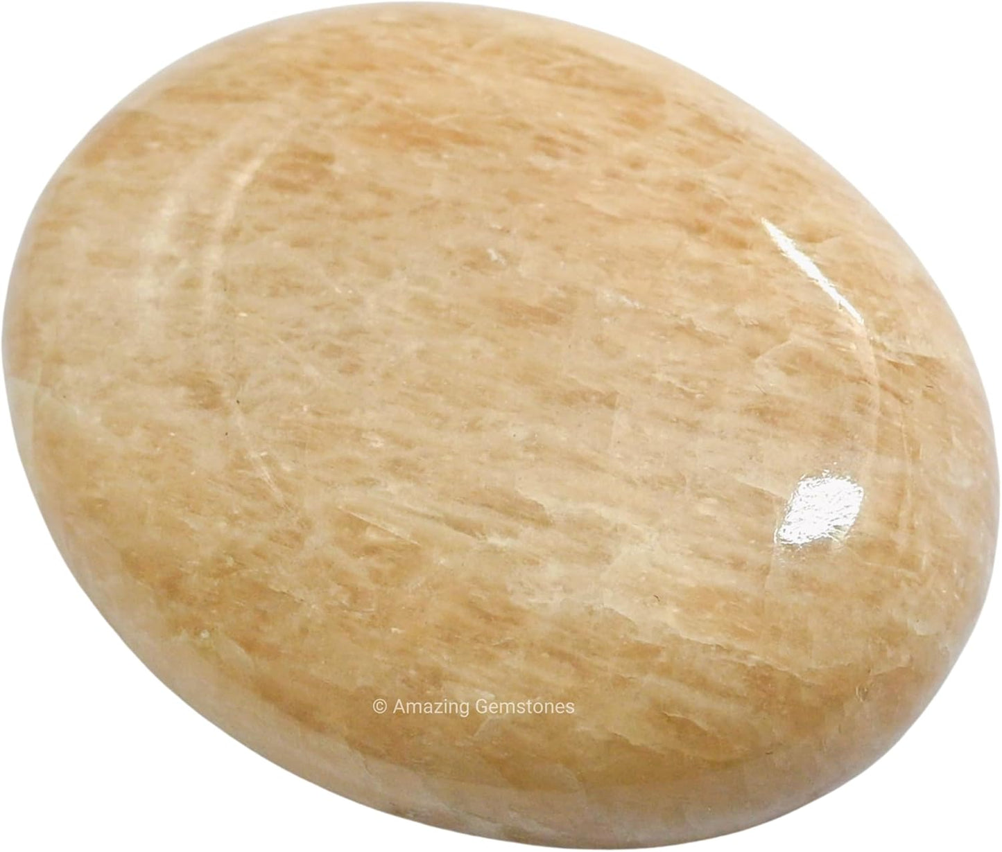 Cream Moonstone Crystals and Healing Stones - Large Palm Stone Crystals Piedra - Crystal for Good Luck, Positive Energy, Meditation - Unique Stocking Stuffers and Birthday Gifts for Women, Men