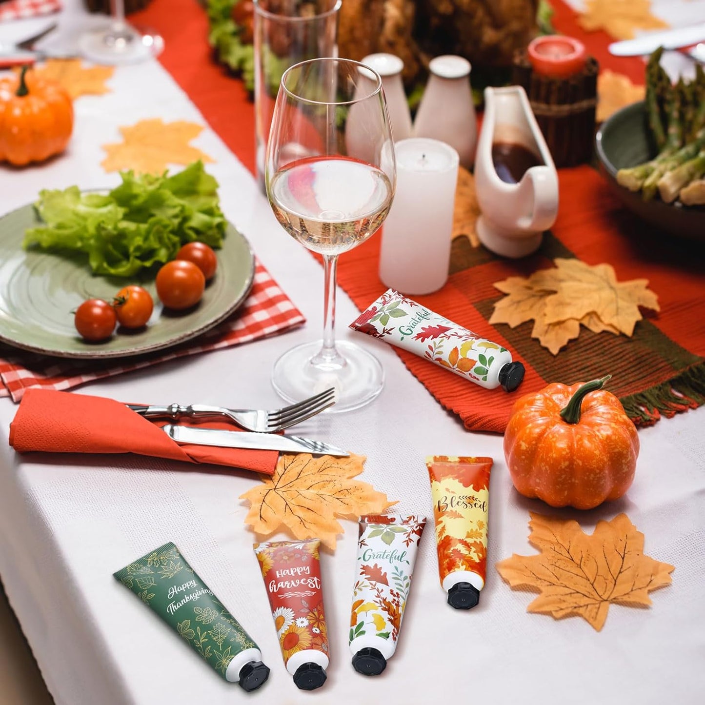 10 Pcs Thanksgiving Fall Hand Lotion Gifts Bulk for Women Maple Leaves Hand Cream 30ml Natural Botanical Fragrance Mini Lotion for Chapped Hands Travel Thanksgiving Autumn Party Supplies