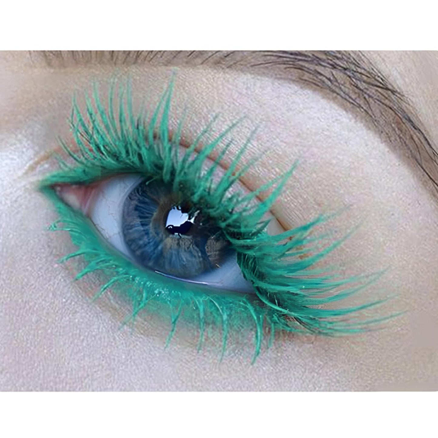 Waterproof Mascara for Eyes White Black Brown Purple Long-lasting colored Mascara Eye Makeup Fast-Dry (Light Green, 0.17 Fl Oz)