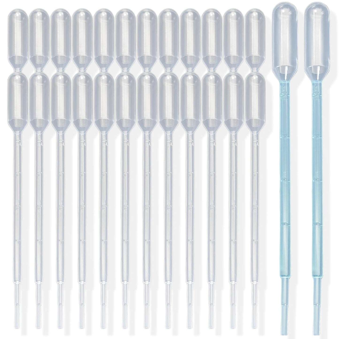 1mL Pipettes Dropper 100PCS, Premium Disposable Plastic Transfer Pipette for Essential Oils, Lab, Health Care, Crafts, Measuring and Transferring a Variety of Liquids - Eye Dropper