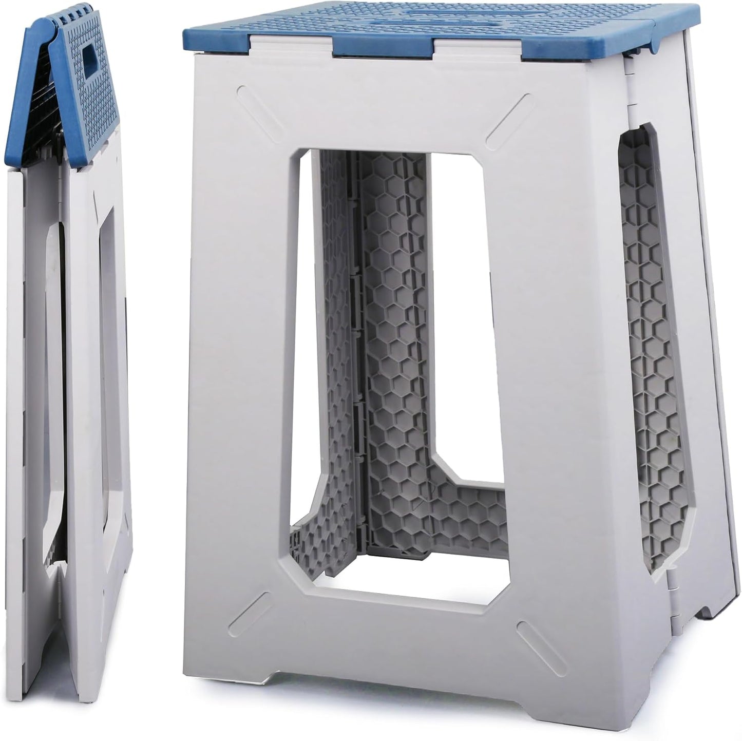 Bathroom Foot Rest Stool, Foldable Waterproof Plastic Step Stool, Non-Slip Compact Stool for Shower, Holds Up to 330 lbs, 17.7 inches