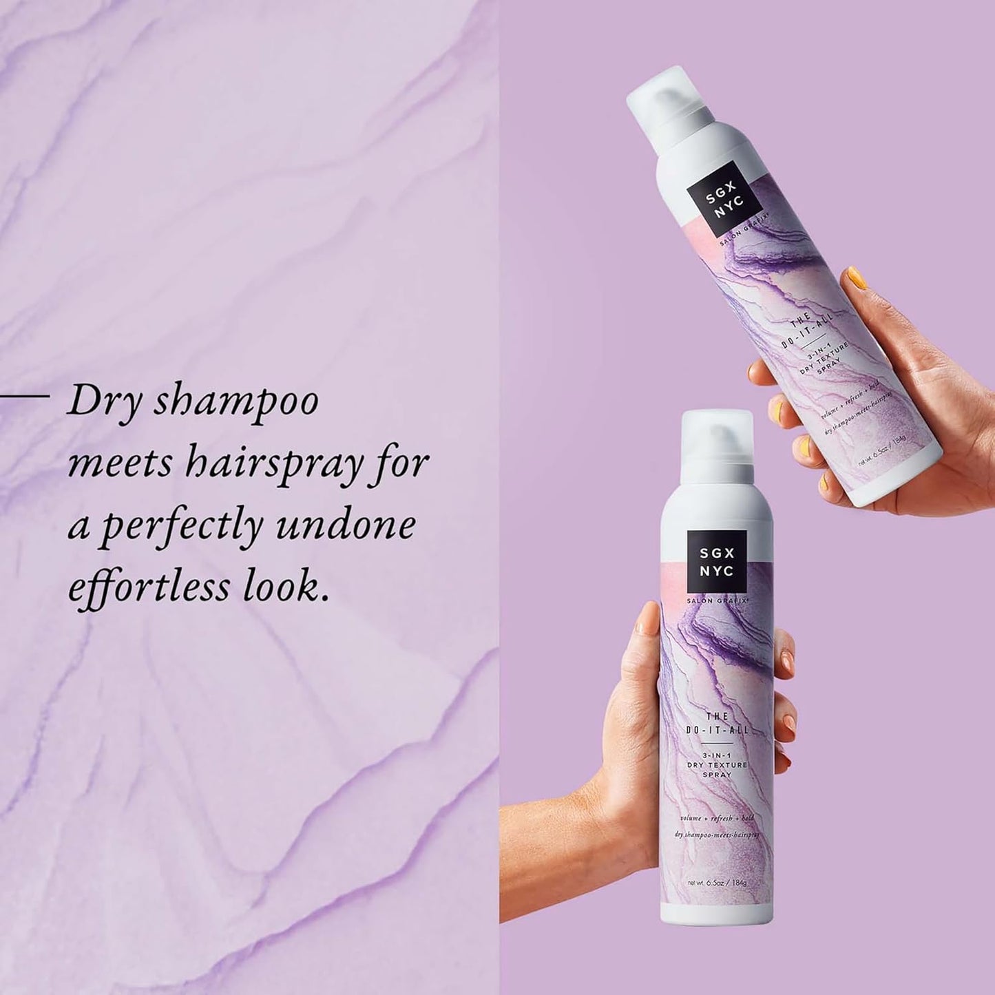 SGX NYC The Do It All 3-in-1 Dry Texture Spray - Versatile Dry Shampoo and Texture Spray for Refreshed Hair - Volumizing Hair Products - 2 pc