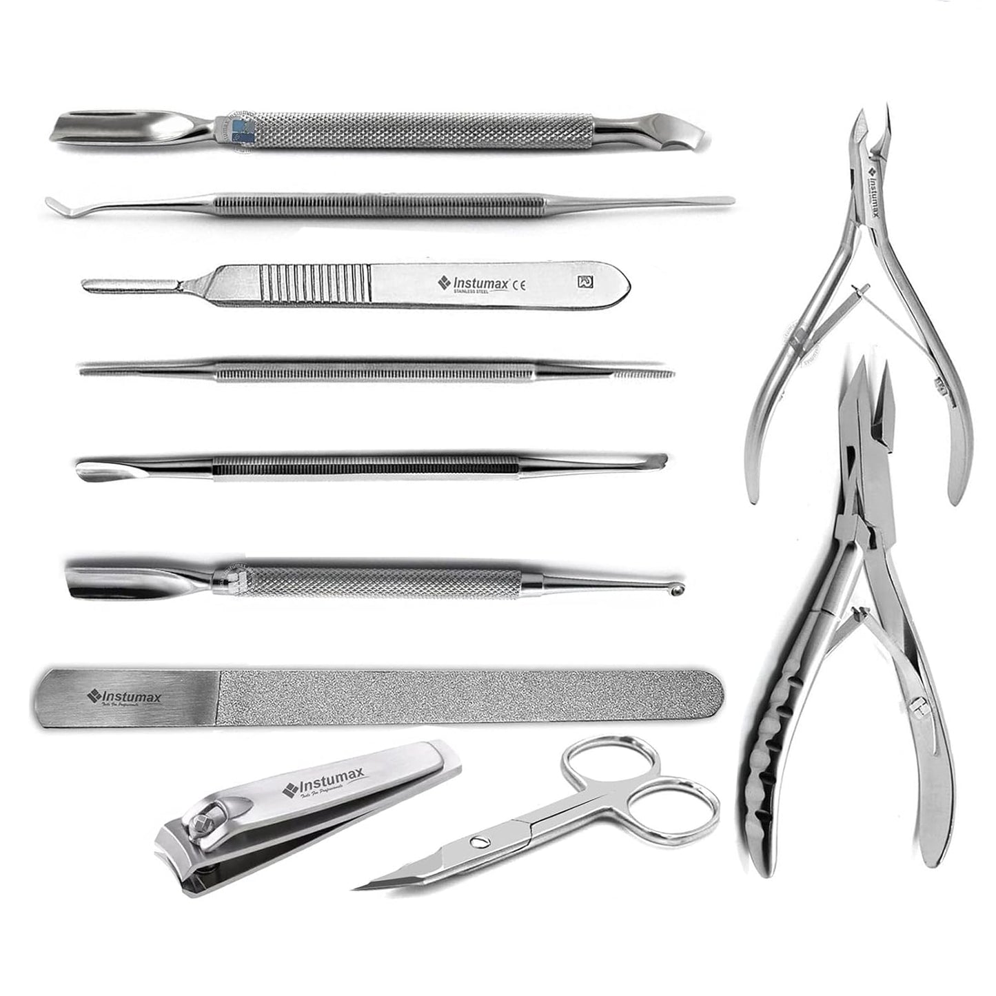 Podiatry Instruments Kit Ingrown Nipper Chiropody Cuticle Cutter Files Scissors Premium Ingrowing Toenail Removal Tool Kit Nail Lifters, and Manicure Care Tools for Nail Correction