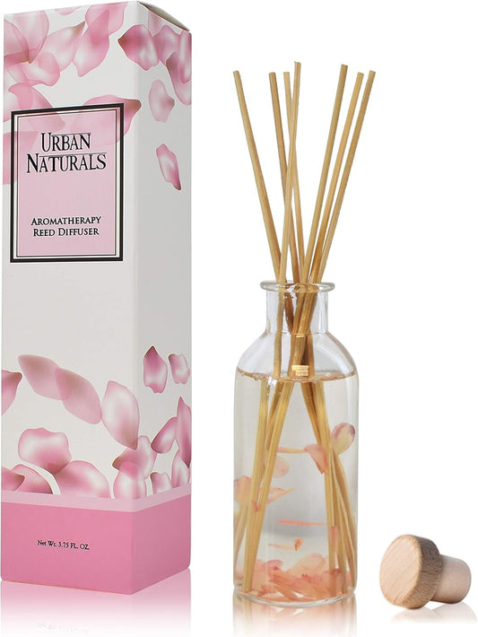 Urban Naturals Moonlit Petals Reed Diffuser Oil Set | Magnolias, Peonies, Daisies, Honeysuckle, Pear & Rosewood | Great Gift Idea for Mom, Grandma, Aunt, Wife or Sister