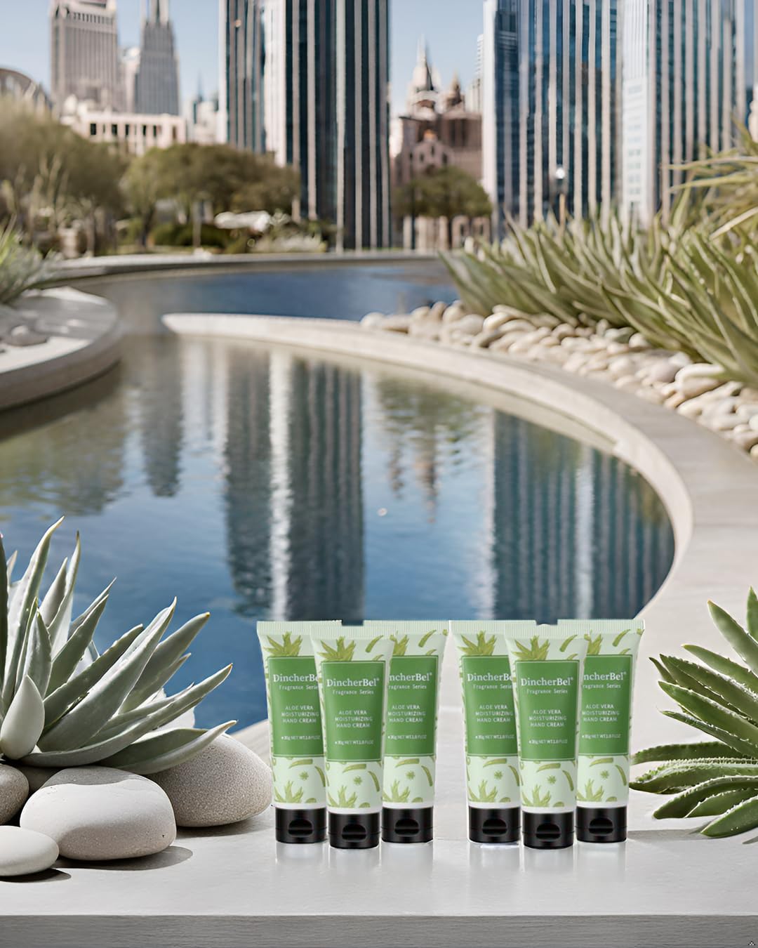 DincherBel 100 Pack Aloe Vera Moisturizing Hand Cream Set - Travel Size Non-Greasy Hand Lotion Set for Dry Skin, Instant Moisturizing Hand Cream for Women, 1.0 oz/30 ml