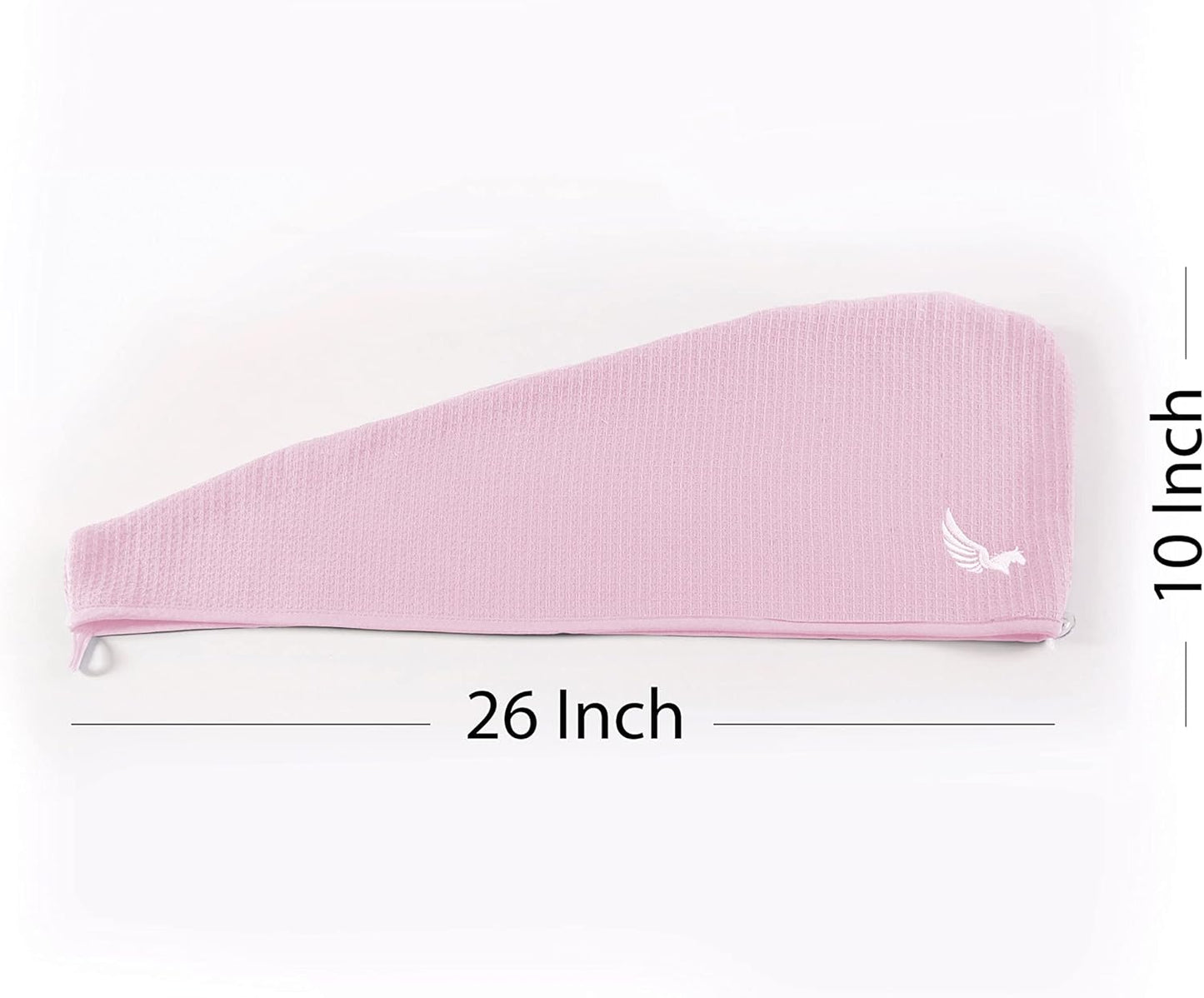 100% Turkish Cotton Hair Towel Wrap for Women,Non Microfiber,400-GSM(Grams per Square Metre),AntiFrizz,Hair Plop Waffle Towels for Curly,Long&Thick Hairs,Turban Head Wrap,1Pack10x26inc