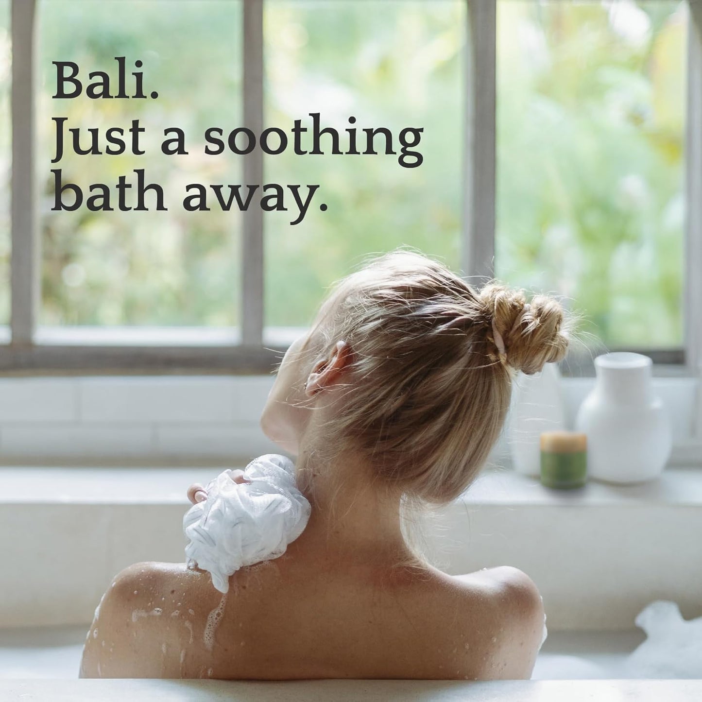 SeaFoam Jasmine Exfoliating Body Scrub 6oz, Gentle Shower Scrub with Kusamba Salt, Coconut & Olive Oil for Soft, Radiant, Daily Nourished Skin, Salt, Kusamba by QUR