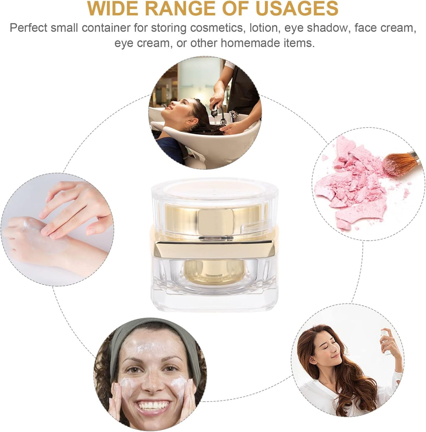 Beaupretty 1Pc Cream Empty Cream pots Cosmetics Bottle face Lotion jar Glass Terrarium with lid Cosmetic Bottle Lotion Holder Acrylic Eye Travel Body