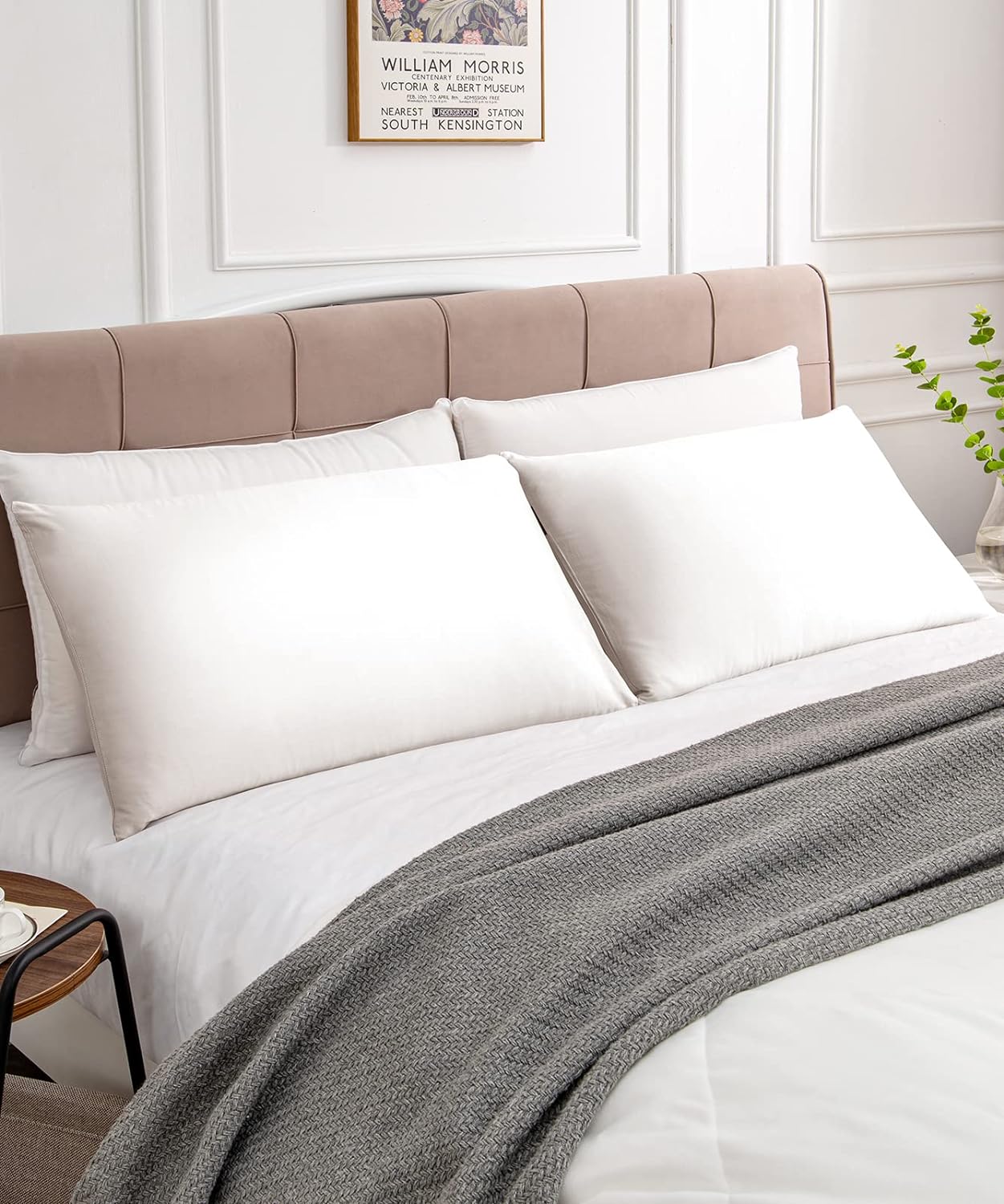 Warmstar Cotton Pillow Cases Queen Size Set of 2, 600 Thread Count Pillowcases 20x30 Inches, Soft Long Staple Cotton Pillowcases Breathable with Envelope Closure,White