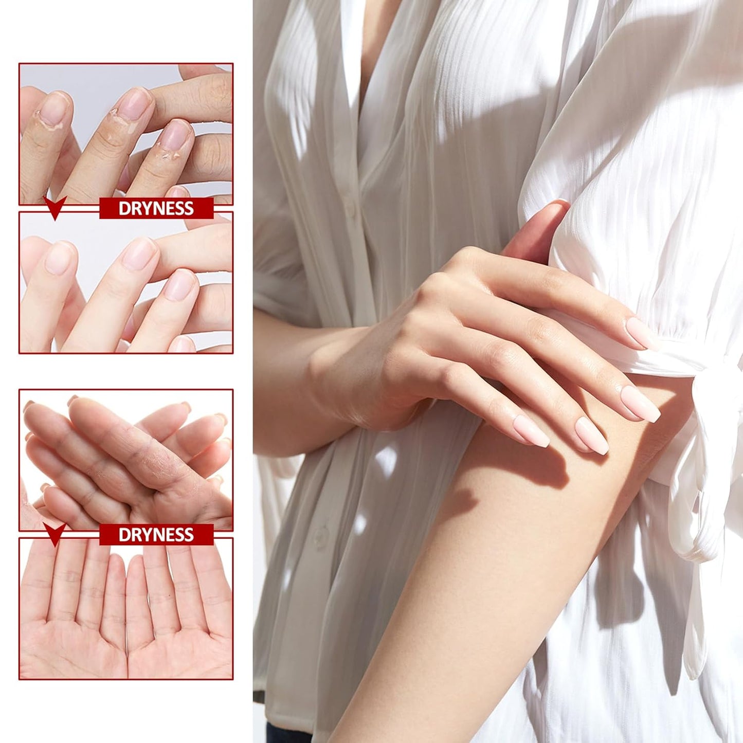 Hand Masks Moisturizing Gloves,6 Pairs Hydrating Hand Peel Masks Gift Set for Dry Cracked Hands Care,Long-lasting and Non-greasy Hand Moisturizer Gloves for Women C