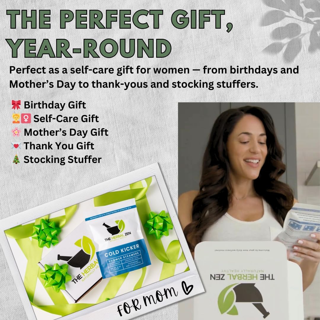 Cold Kicker Shower Steamers Aromatherapy for Sinus Relief - USA Made - Peppermint & Eucalyptus Shower Bomb Tablets – Self Care Gifts for Women and Men – Soothing Natural Essential Oils (10 Pack)