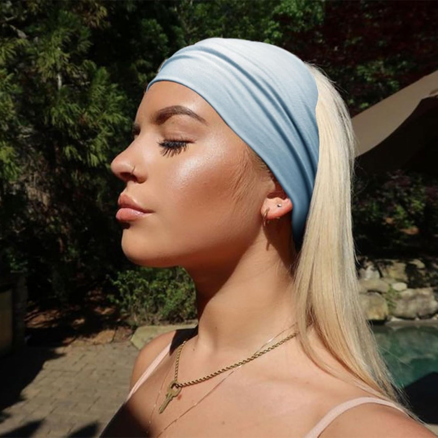 DRESHOW 4 Pack Turban Headbands for Women Wide Vintage Head Wraps Knotted Cute Hair Band Accessories