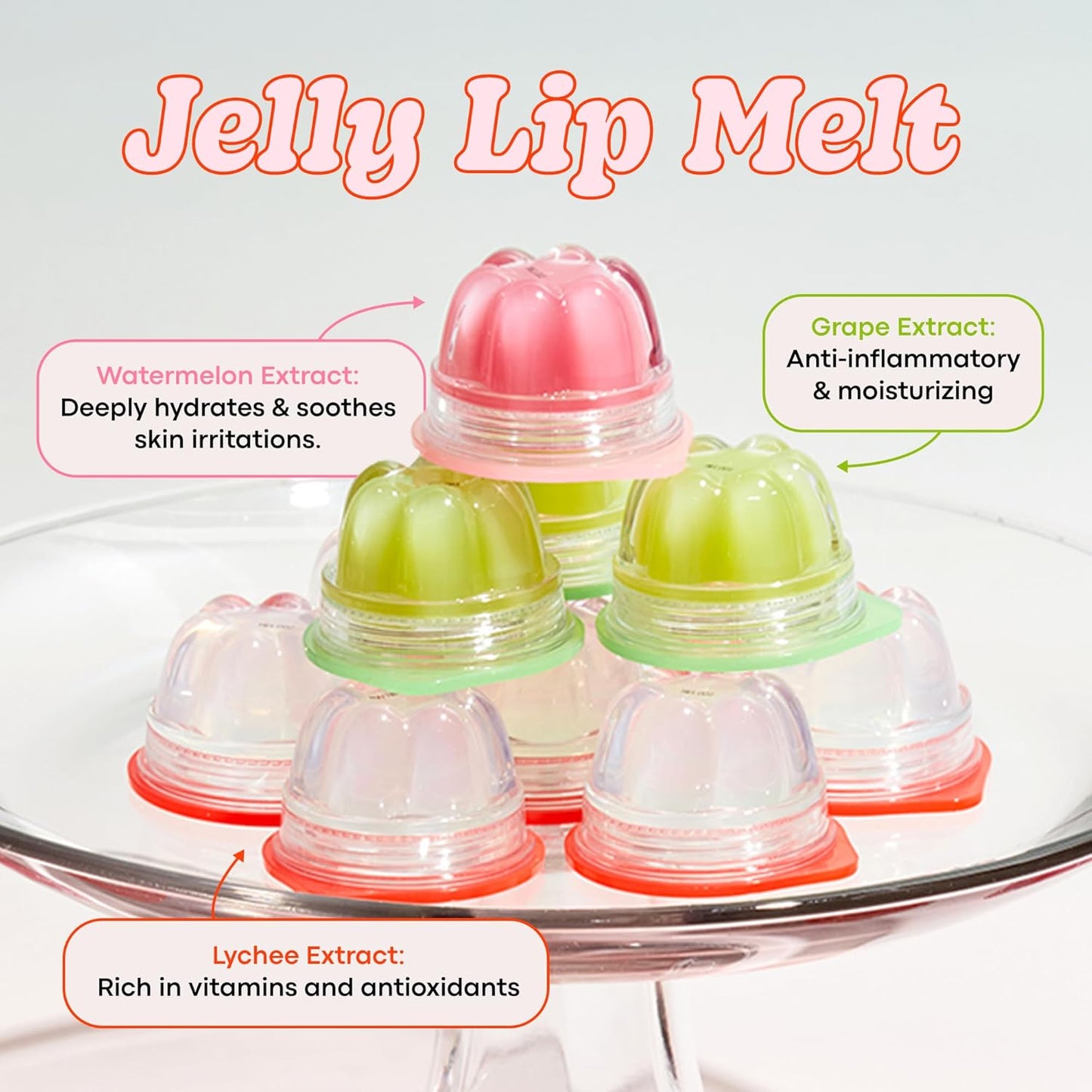 TONYMOLY Jelly Lip Melt – Watermelon Gloss, Moisturizing & Hydrating Korean Lip Balm, Nourishing Treatment, 0.31 oz