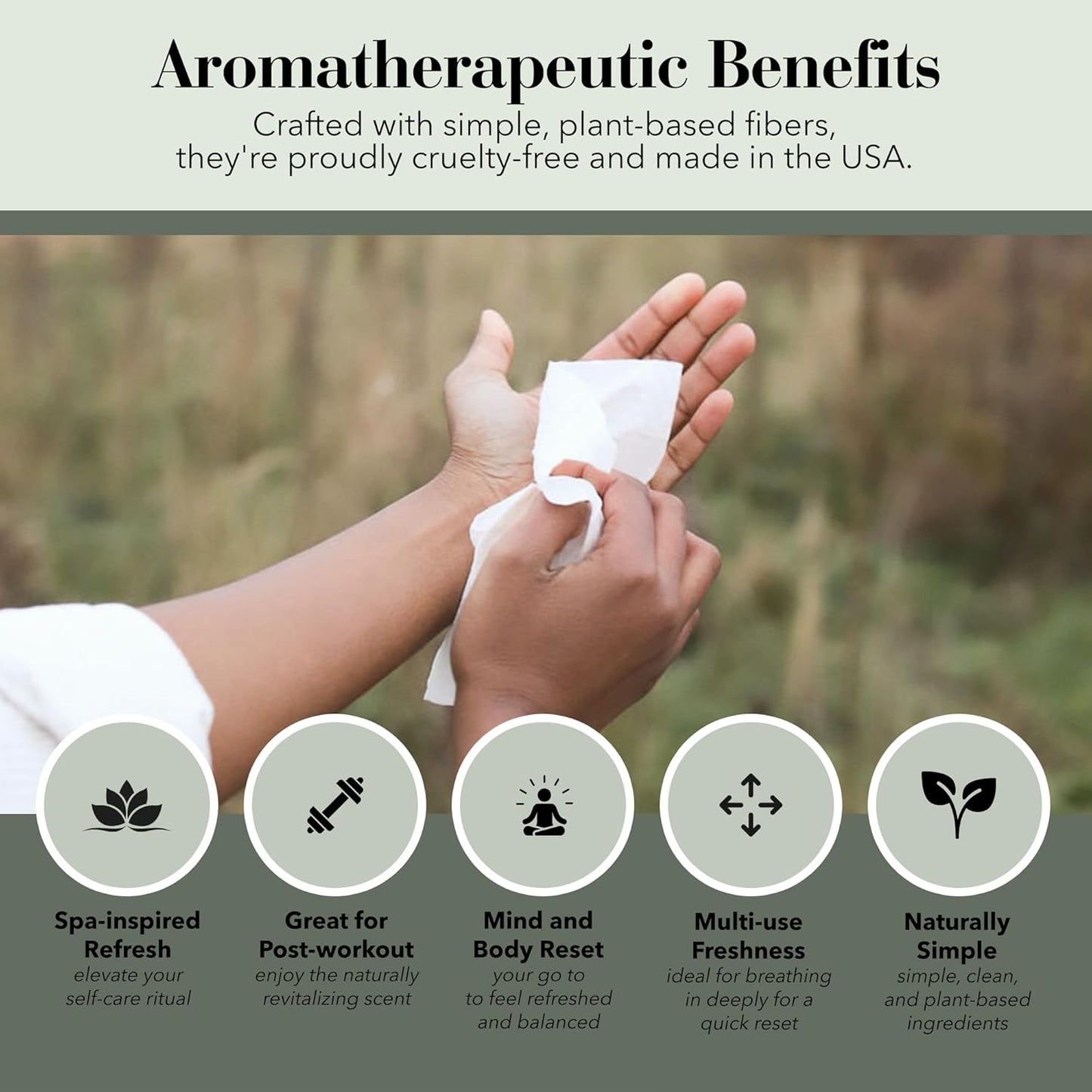 Herban Essentials - Eucalyptus Wipes & Towelettes - Essential Oil Wipes for Hands & Body - Travel Size Essentials and Toiletries - Natural, Individually Wrapped, Disposable & Moist Refresh (7 count)