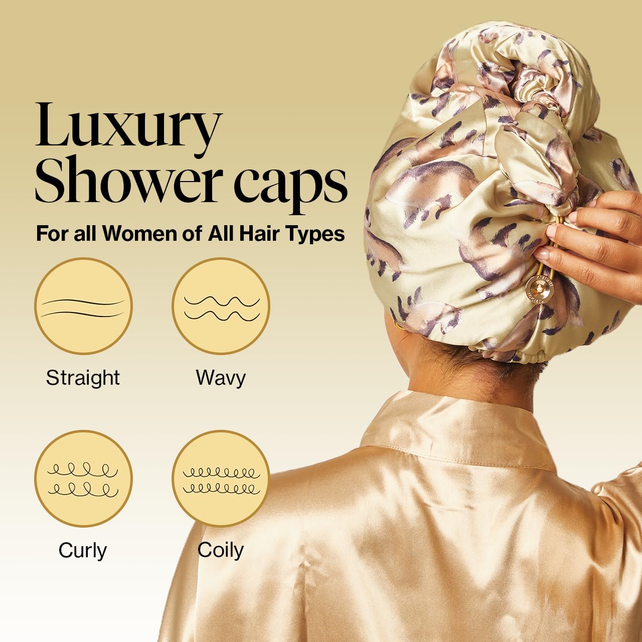 Kitsch Harry Potter x Satin Microfiber Hair Towel Wrap for Women - Super Absorbent, Quick Dry, Anti-Frizz, for Long & Short Hairs, Turbans for Women, Hair Wrap - Hufflepuff