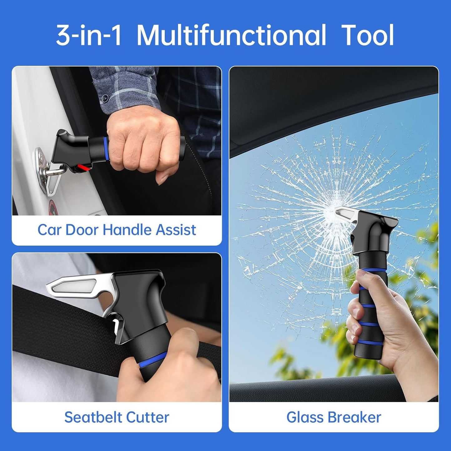 SYMYNELEC Car Door Handle for Elderly: Non-Slip Grip and Sturdy Assist Support - Fits Most Vehicles for Easy Getting in and Out of Car - Helpful for Seniors Handicapped Pregnant Women Children