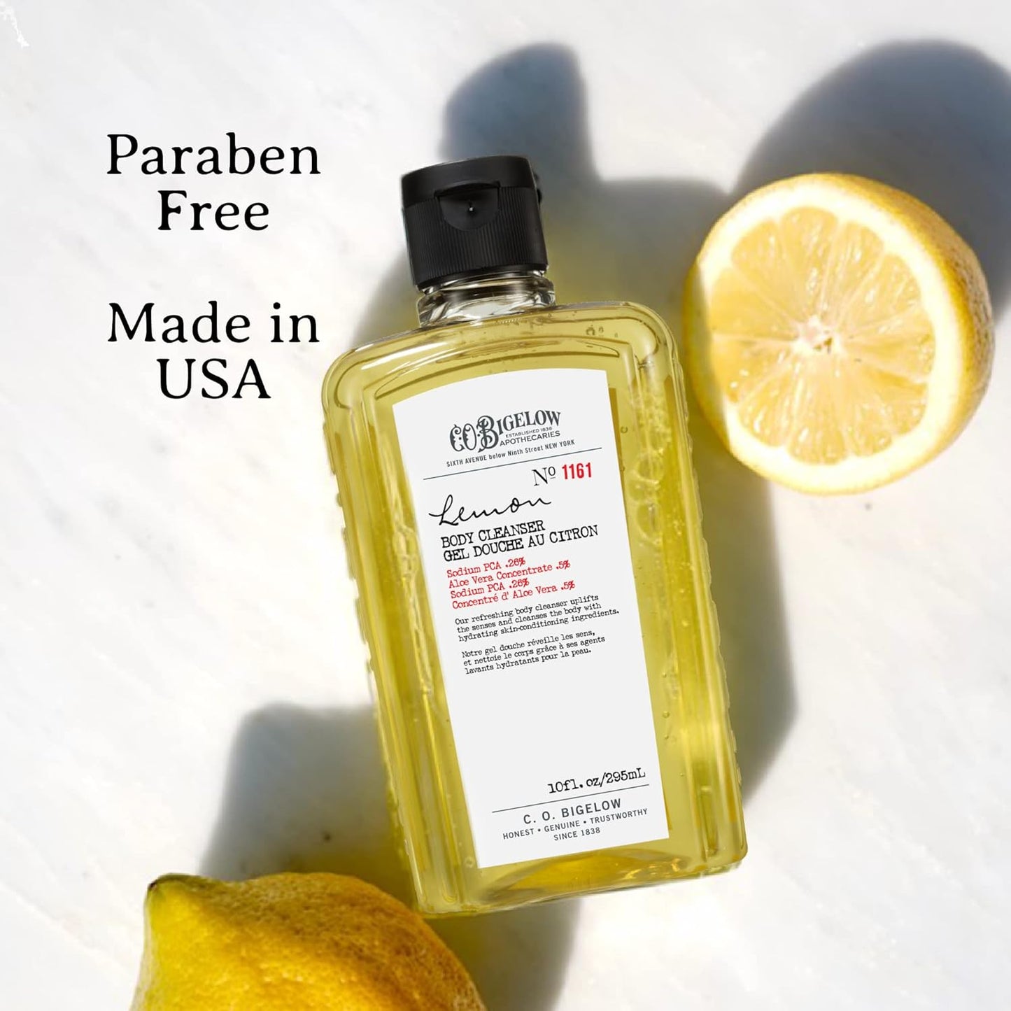 C.O. Bigelow Apothecary Duo Bodycare Gift Set, Lemon Body Wash & Body Lotion, Liquid Soap & Moisturizing Lotion, Set of 2, 10 Fl Oz