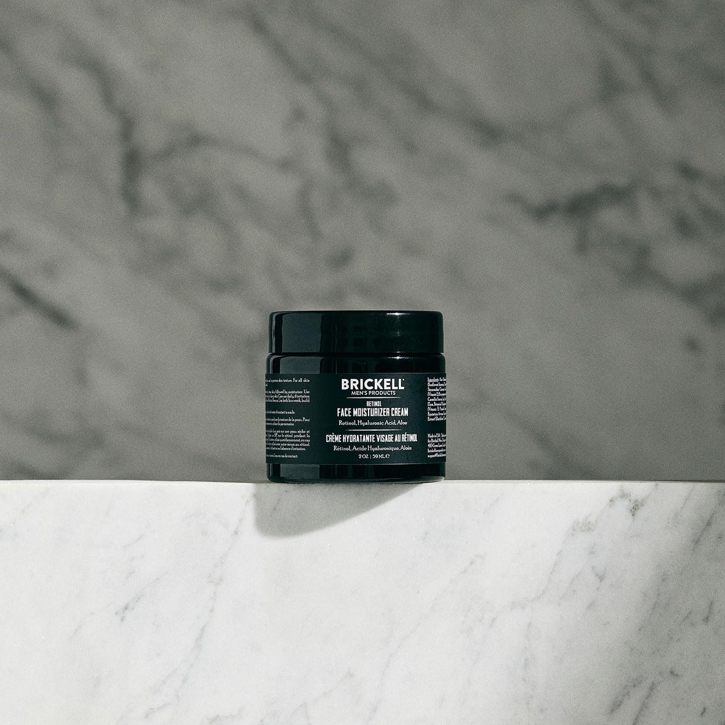 Brickell Men's Retinol Face Moisturizer Cream For Men, Natural & Organic, Anti-Wrinkle Face Night Cream with Retinol & Hyaluronic Acid To Reduce Fine Lines and Even Skin Tone, Fragrance-Free, 2 Ounce