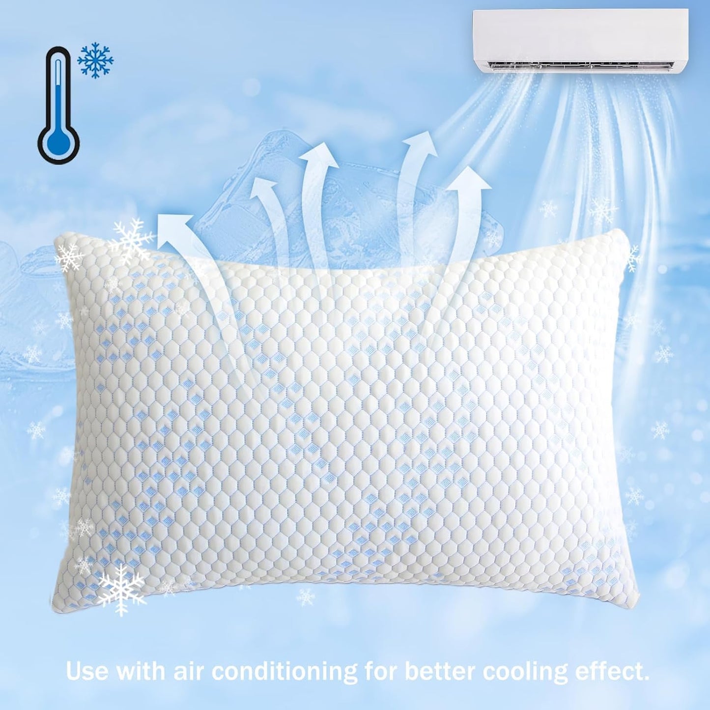 Pillow Protectors (2 Pack) King, Waterproof Pillowcase with Zipper, Breathable, Soft Pillow Cover for Better Sleep, Machine Washable