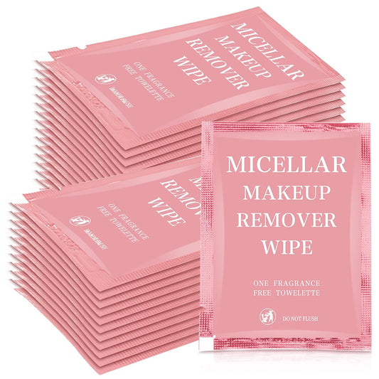 Ctosree 150 pcs Makeup Remover Wipes Bulk Individually Wrapped Makeup Wipes Single Makeup Remover Cloth Facial Cleansing Pads for Mascara Lipstick Oil Dirt Face Skin Travel Hotel(Pink)