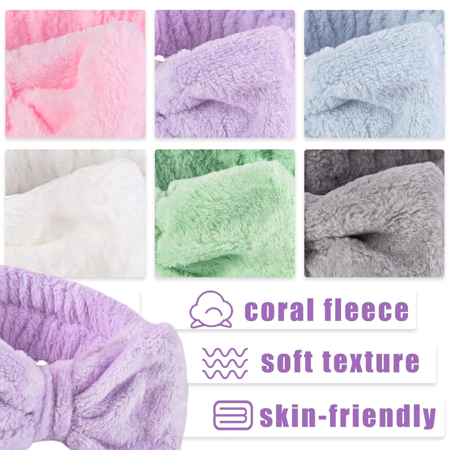 Shindel 6Pack Spa Headbands, Skincare & Makeup Headbands for Face Washing, Gift for Teen Girls, Stocking Stuffer