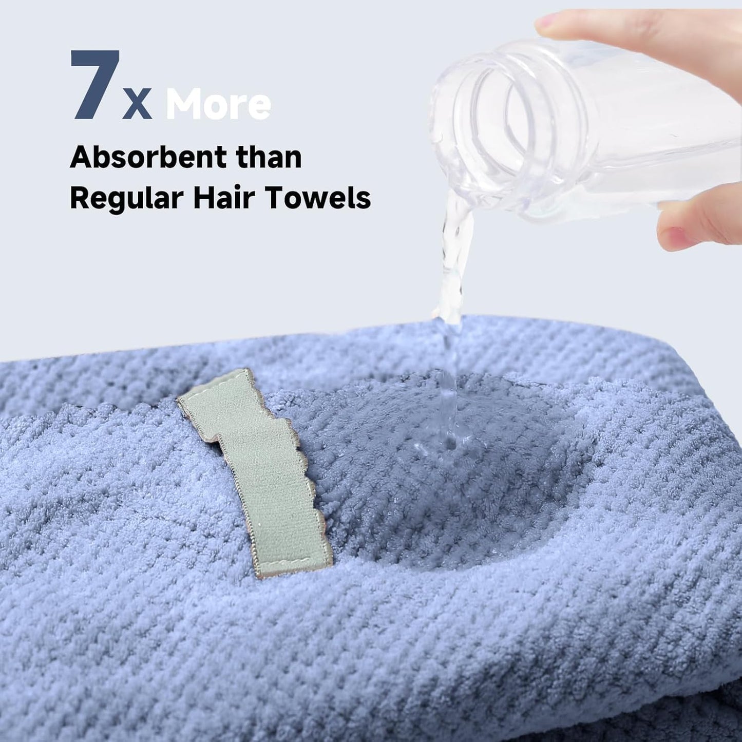 2-Pack Women's Microfiber Hair Towel Wrap - 50% Faster Dry, Ultra-Absorbent & Anti-Frizz. Ideal for Long/Curly Hair. 27.5x39.4 Oversized, Lightweight for Travel, Gym, Spa & Home