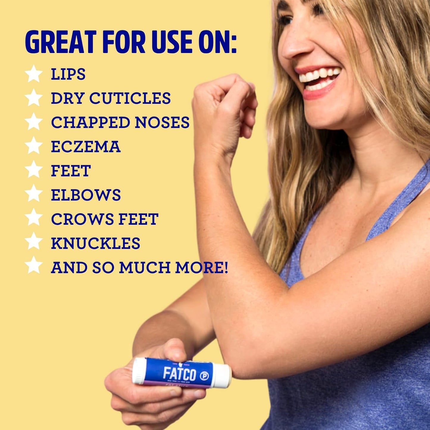 FATCO Fat Stick and All Purpose Moisturizing Stick for Dry Areas on your Face, Lips, and Body - Lemon + Honey (2-Pack)