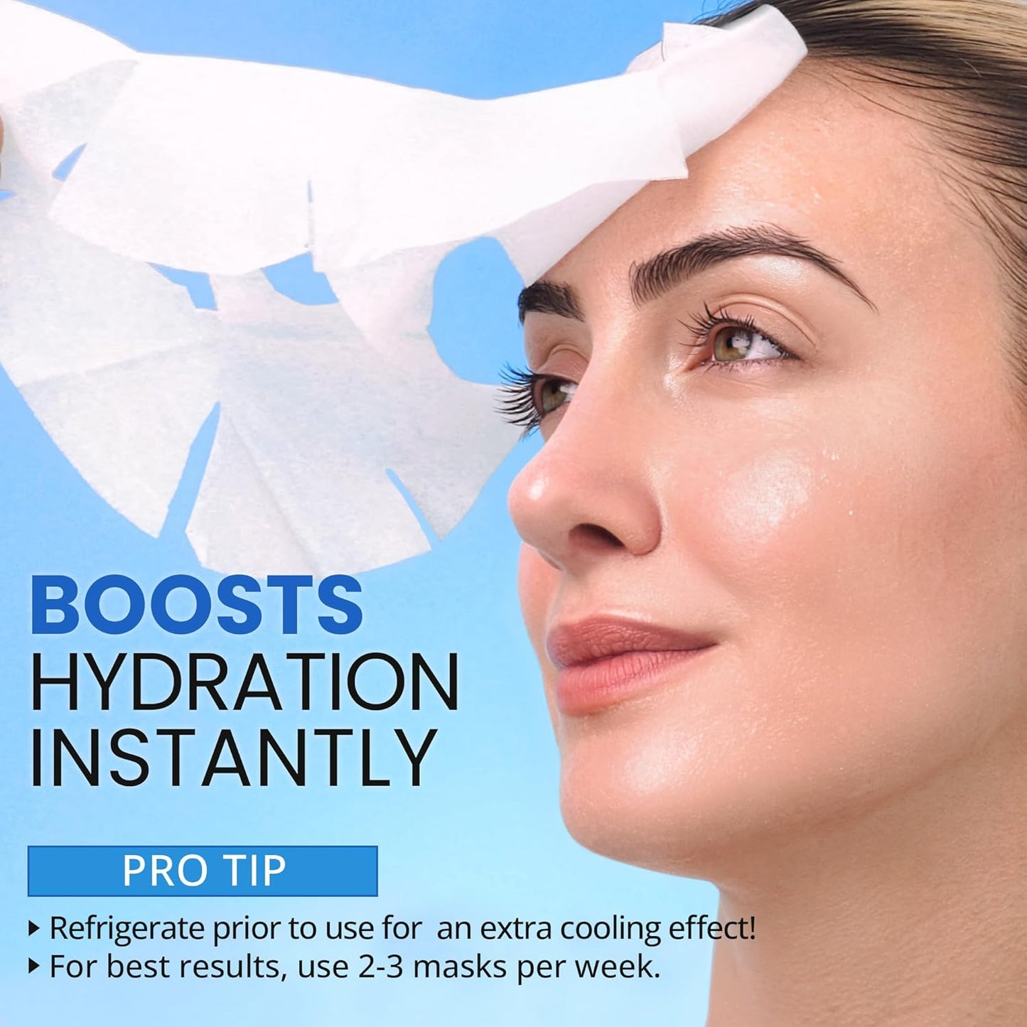 Ebanel 15 Pack Collagen Face Mask with Hyaluronic Acid, Vitamin C, Peptide, Aloe, Instant Brightening Hydrating Face Masks Skincare Korean Sheet Mask, Skin Firming, Lifting Anti Aging Facial Masks