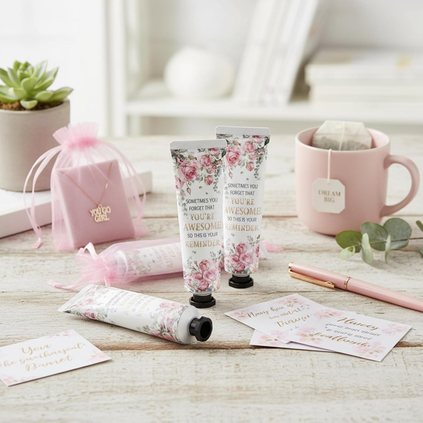 48 Sets Inspirational Encouragement Gifts Hand Cream Gifts Bulk Baby Shower Hand Cream Travel Size Lotion Bulk Fall Thanksgiving Party Supplies Favors Birthday Wedding for Guest