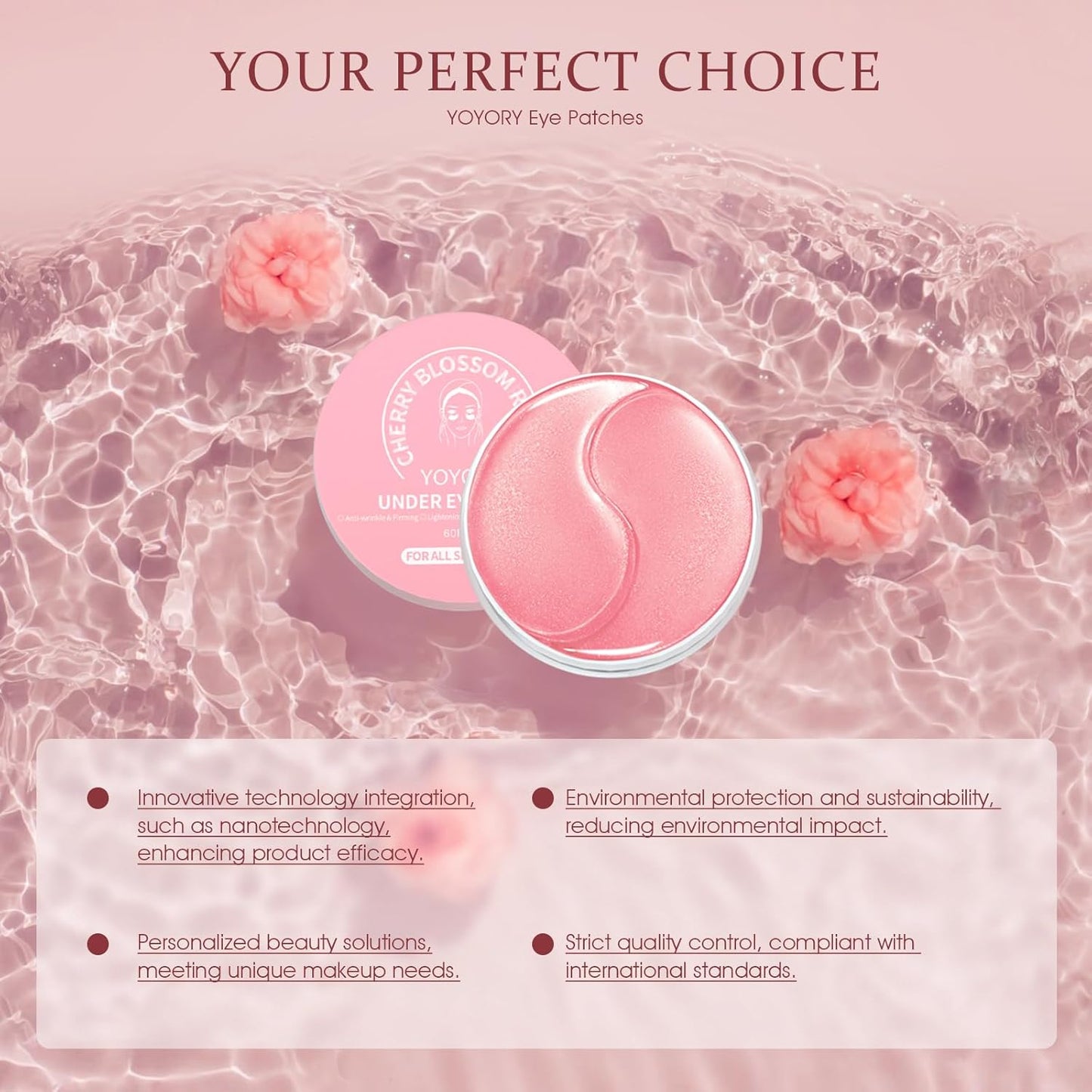 Under Eye Patches Masks - for Fine Lines with Collagen and Hyaluronic Acid, Dark Circles,Eye bags,and Fade Wrinkles, puffiness Smoothing Skin Care Treatment for Women and Men, (60 Pcs) Pink