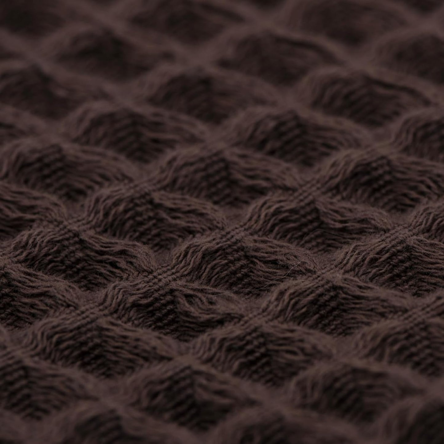 Luxury Japanese Cotton Waffle Bath Towel | Plush, Absorbent, and Quick Dry (Dark Cocoa, Hand Towel, 32" x 16")