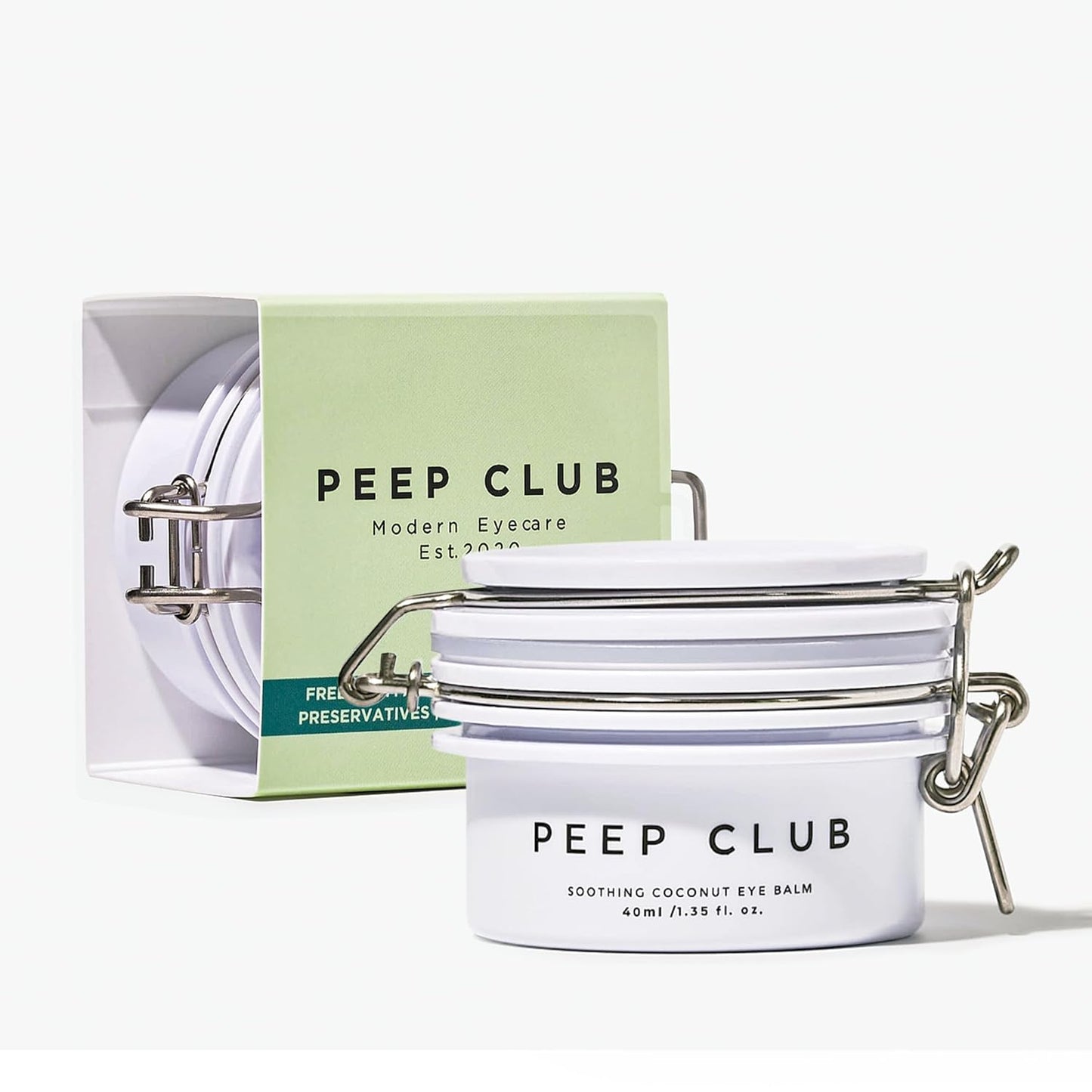 Peep Club Soothing Coconut Eye Balm – Optometrist Formulated, Tea Tree Oil Free, Eye Makeup Remover, Nourishing Eye Cream, Sensitive Skin, Coconut Oil, Chamomile, Cureberry, Strengthens Lashes, 1.4oz