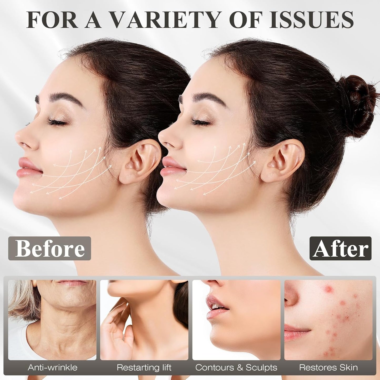 Chin Strap for Sleeping,Double Chin Reducer,Adjustable Chin Strap,Jaw Strap,Jawline Shaper,V Line Lifting Mask,Black,L