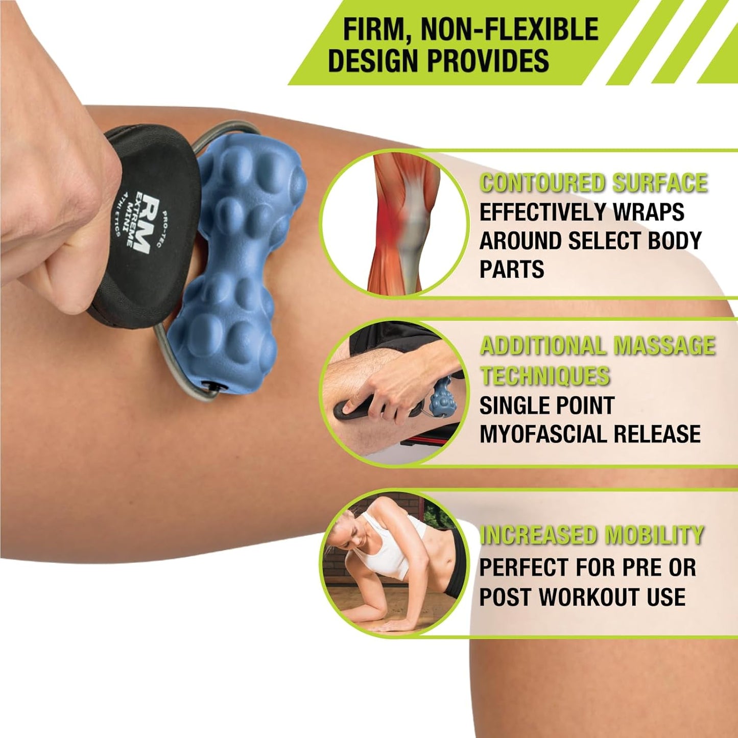 Pro-Tec Athletics Rollers, RM Extreme, RM Extreme Mini Roller, Cryosteel Ice Roller, Portable Roller, Deep Tissue Massage, Muscle Relief, Hamstring, Quadriceps, Multi-Directional, Enhance Performance