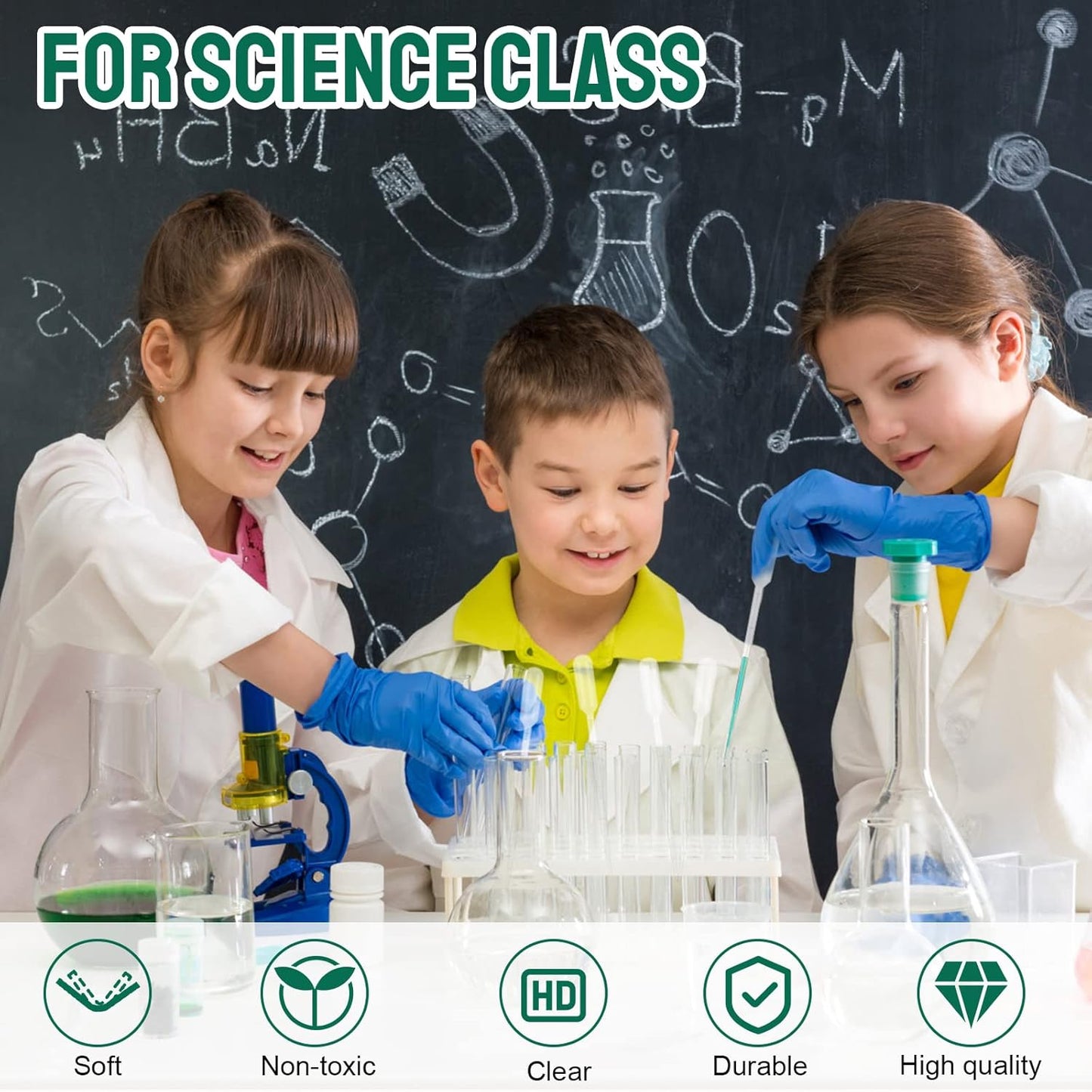 moveland 120PCS 1ML Premium Disposable Plastic Transfer Pipettes, Clear Graduated Eye Dropper for Essential Oils, Home Use, Science Class, Lab Experiments, DIY Art