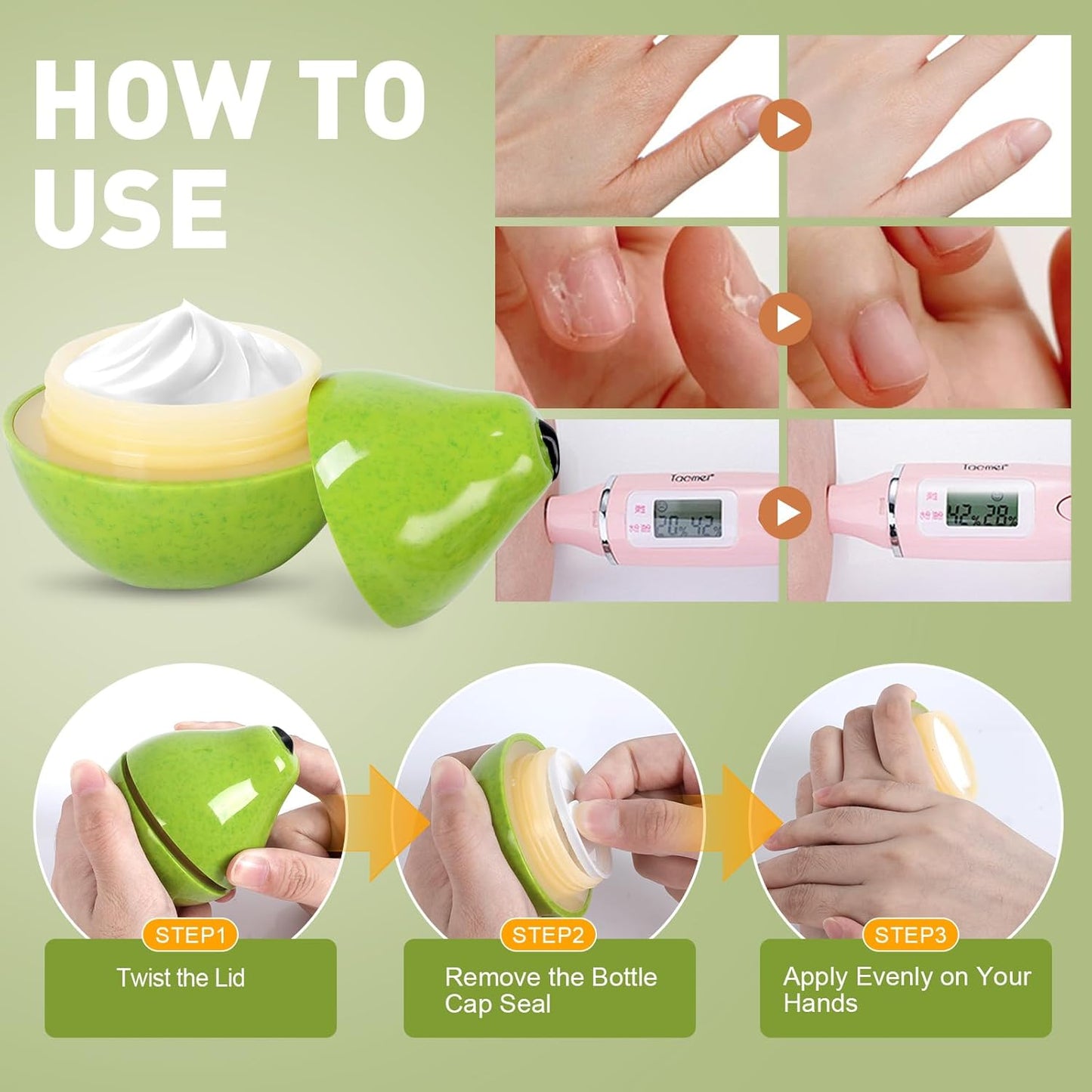 6 Pack Moisturizing Hand Cream Gifts Set, Bulk Hand Lotion for Dry Cracked Hands, Baby Shower Party Favors, Teacher Appreciation Gifts, Birthday Gifts and Bridal Shower Gifts, 1.06 Oz (Pear)