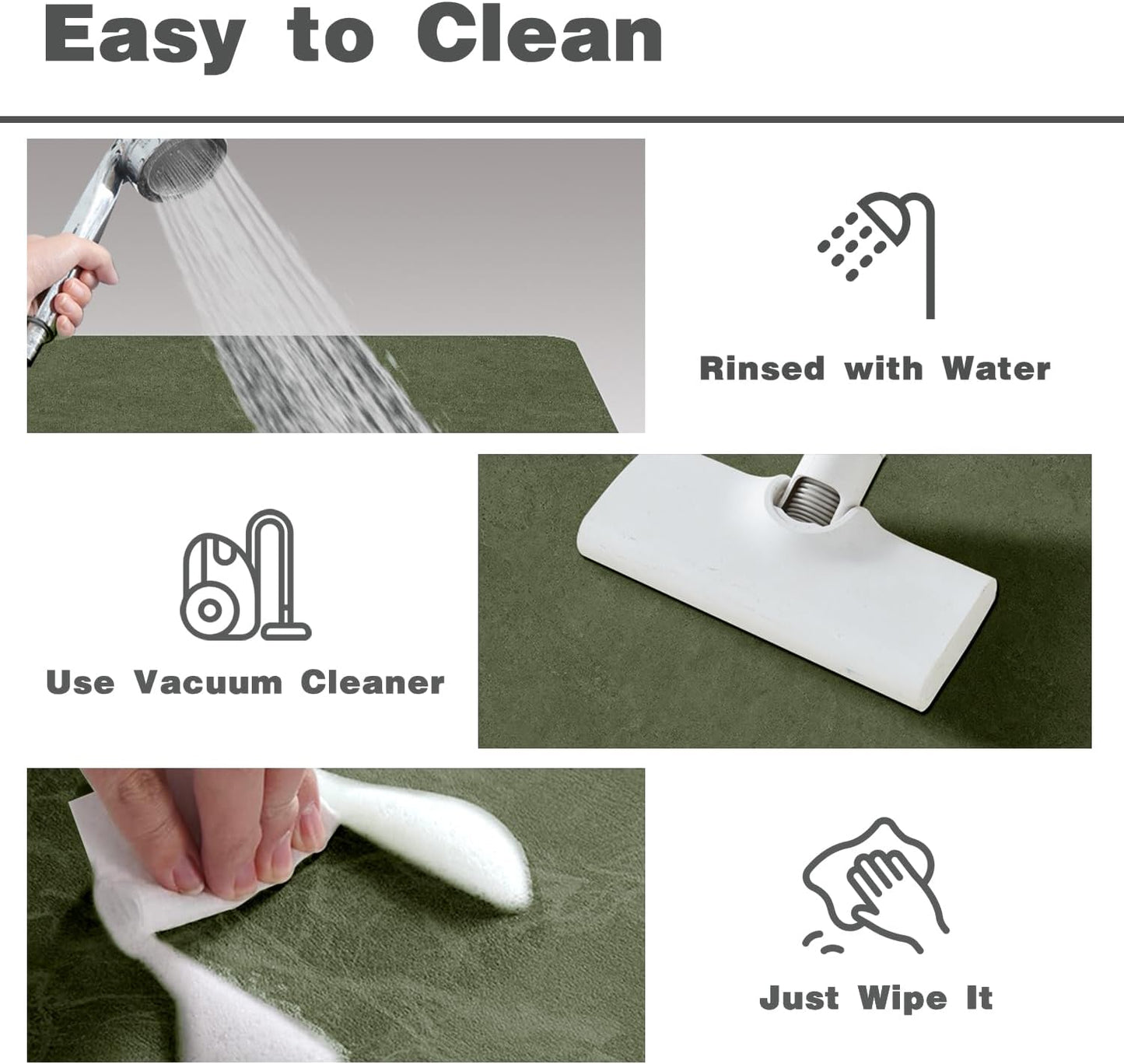 Bath Mat, Bathroom Rugs Non Slip Washable Thin Absorbent Quick Dry Bath Mat Fits Under Door Bathroom Floor Mat Perfect for Bath, Shower, or Sink 20"x48" Sage Green