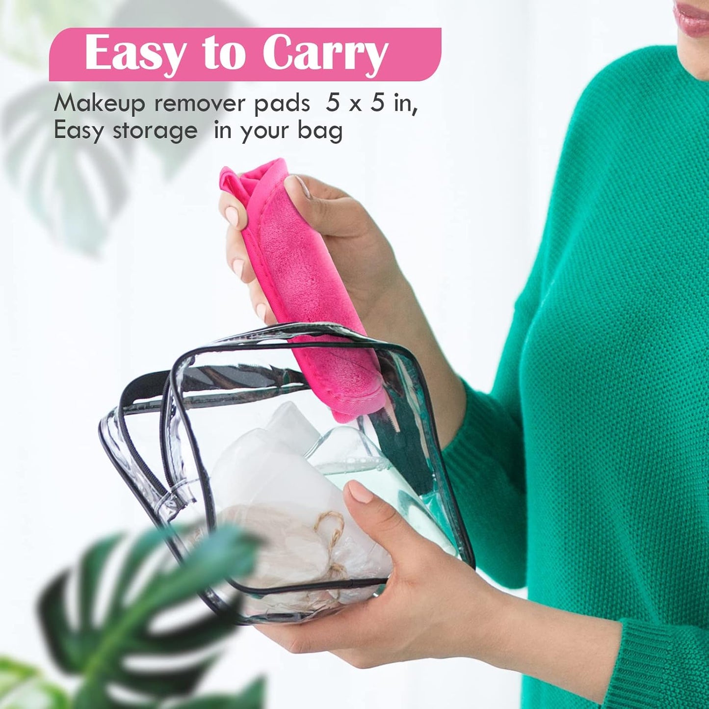 Orighty Makeup Remover Cloths 12 Pack, Makeup Removal Face Cleansing Cloth, Reusable Make Up Remover Pads Remove Instantly Dirt with Just Water, 5 x 5 in