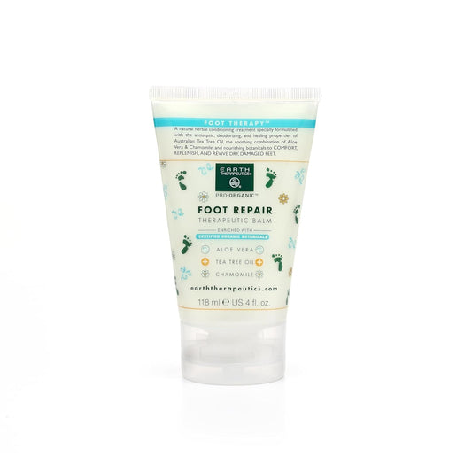 Earth Therapeutics Tea Tree Oil Foot Balm – Australian Tea Tree Oil with Aloe Vera & Chamomile – Hydrates, Softens & Conditions Dry Cracked Feet, Heel & Calluses – Soothe Irritated Skin ~ 4 Oz
