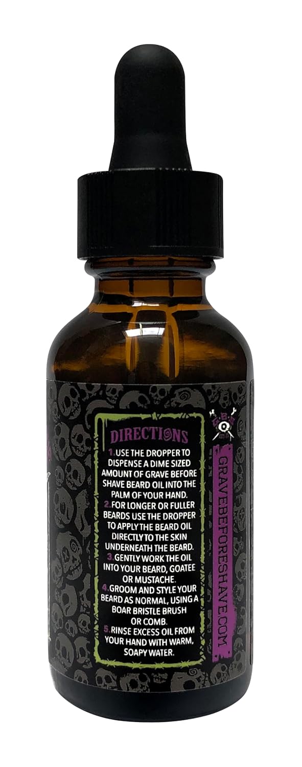 Grave Before Shave Voodoo Blend beard oil 1 oz. Bottle with Dropper top Dispenser
