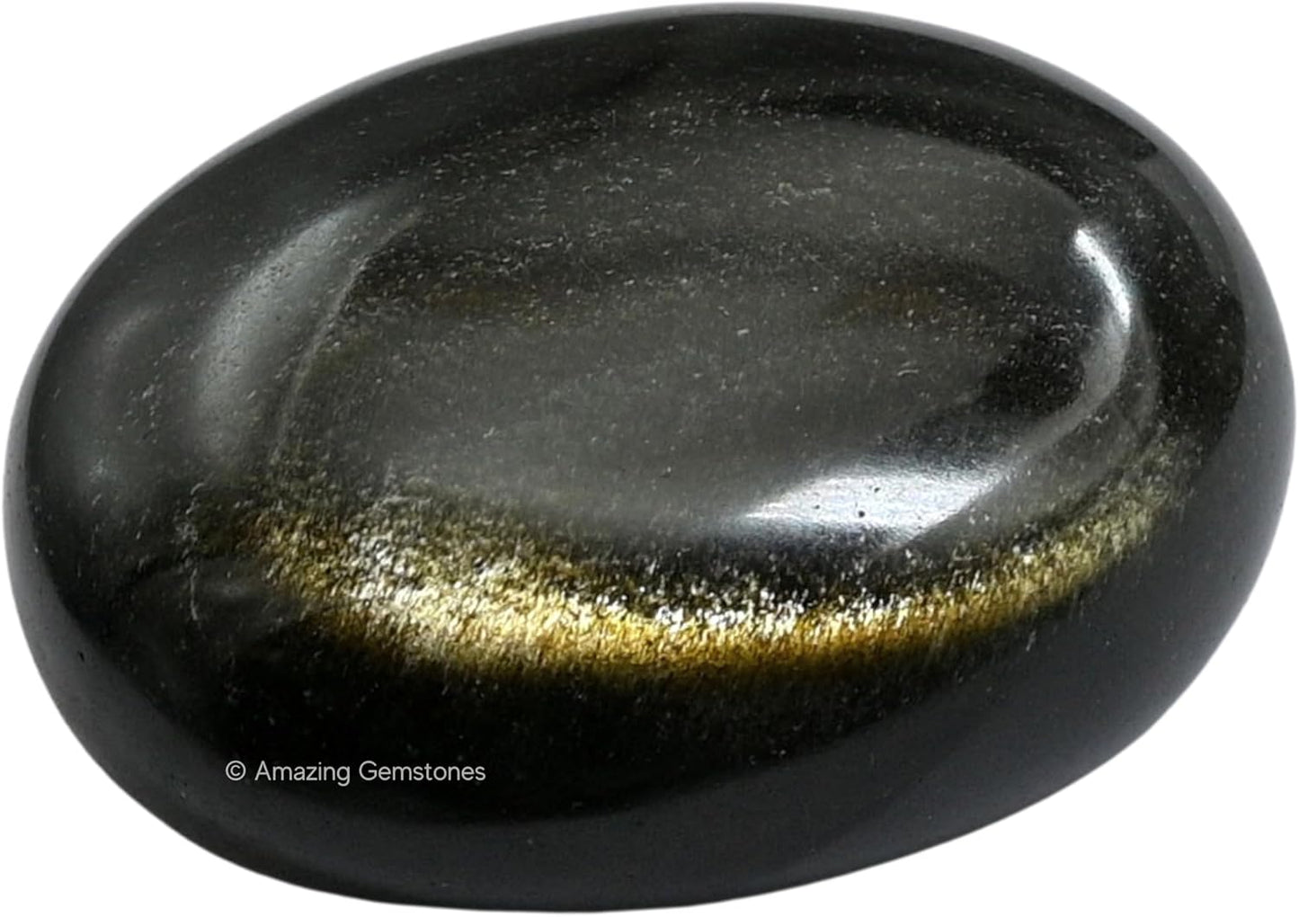 Amazing Gemstone Golden Sheen Obsidian Crystals and Healing Stones - Large Palm Stone Crystals Piedra - Crystal for Good Luck, Positive Energy, Meditation - Unique Stocking Stuffers, Gifts for Women