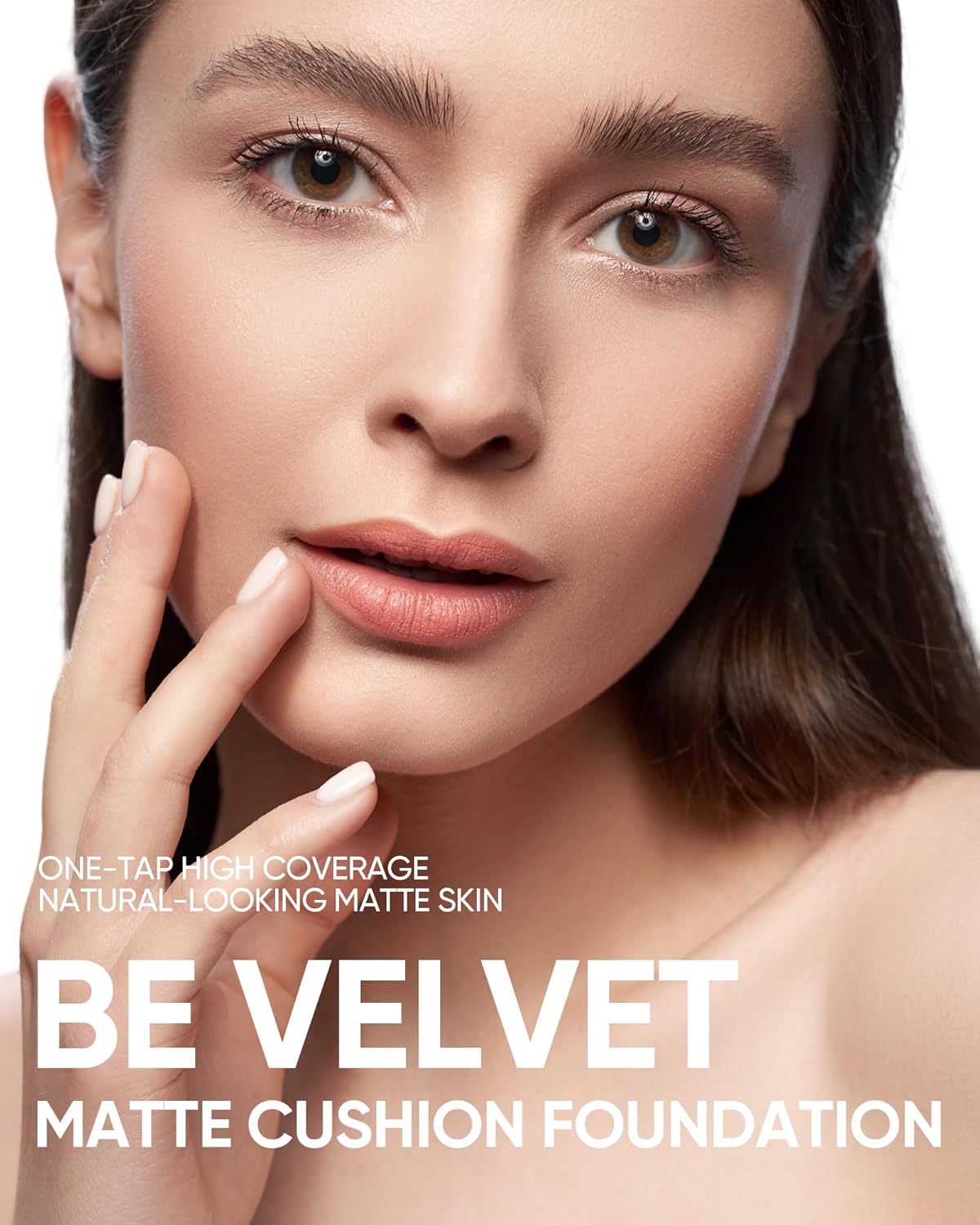 Velvet Matte Cushion Foundation Blue Ultra Cover Powder Foundation Oil-Control Waterproof BB Cushion Makeup CC Cream (01 VANILLA)