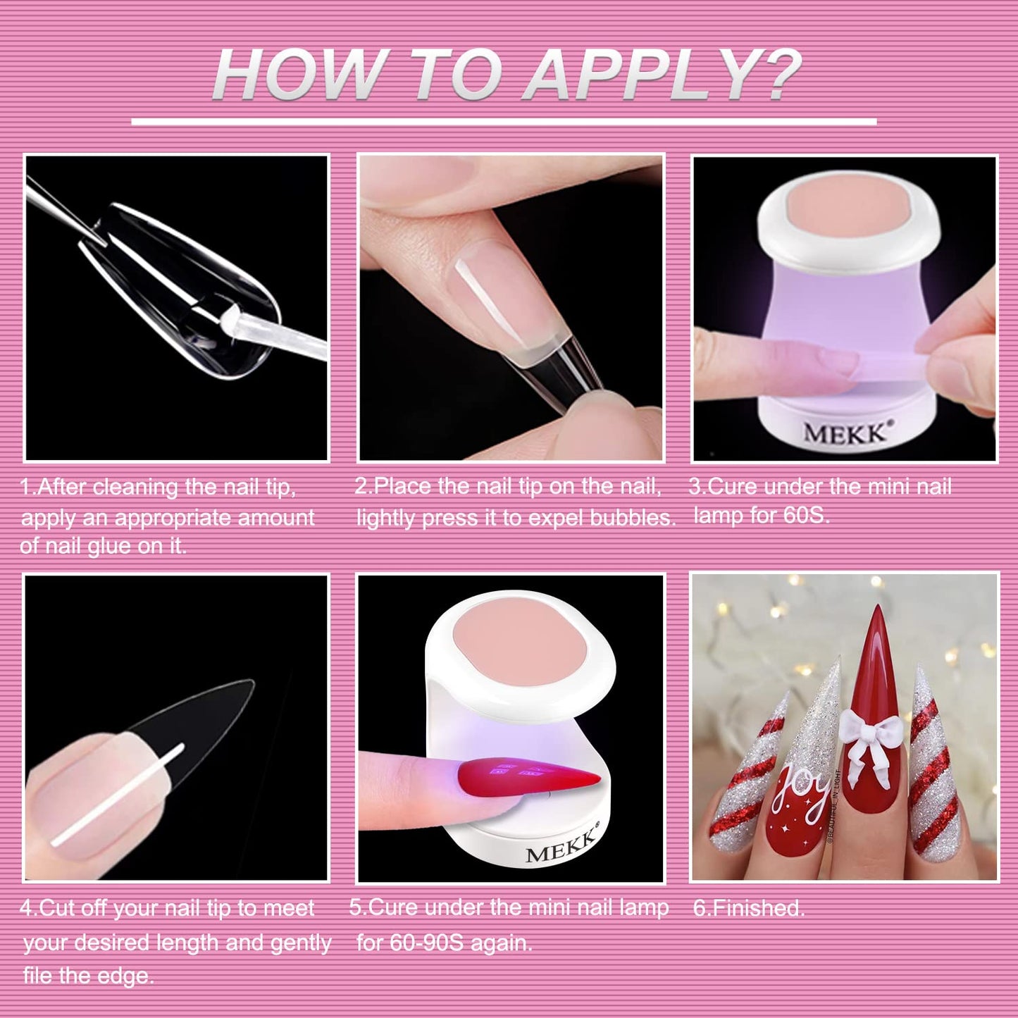 MEKK Mini UV Light for Gel Nails,16W Single Finger UV LED Nail Lamp,Portable Small Professional Flash Cure Lamp,Compact Design for Home and Salon -Pink