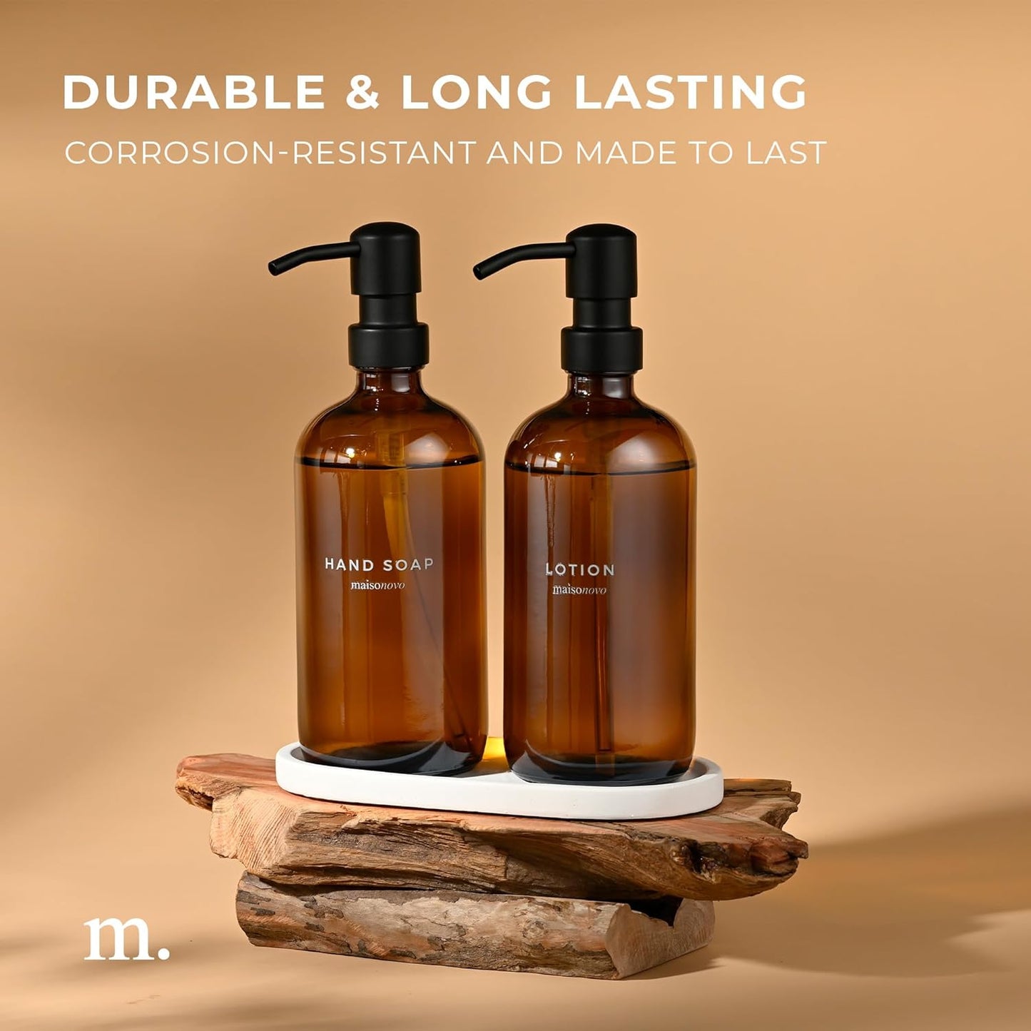 MaisoNovo Soap Pump Replacement - 2X Black Metal Pumps - Pump Dispenser - Soap Dispenser Pump Replacement - Stainless Steel Soap Pump - Pump for Soap Dispenser