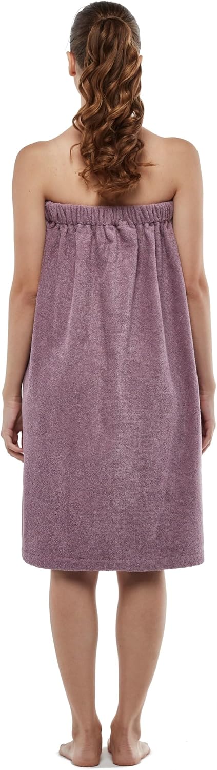 ESKYMODE Womens Terry Cotton Bath Robe Wrap, Women's Spa Shower Towel Bathrobe