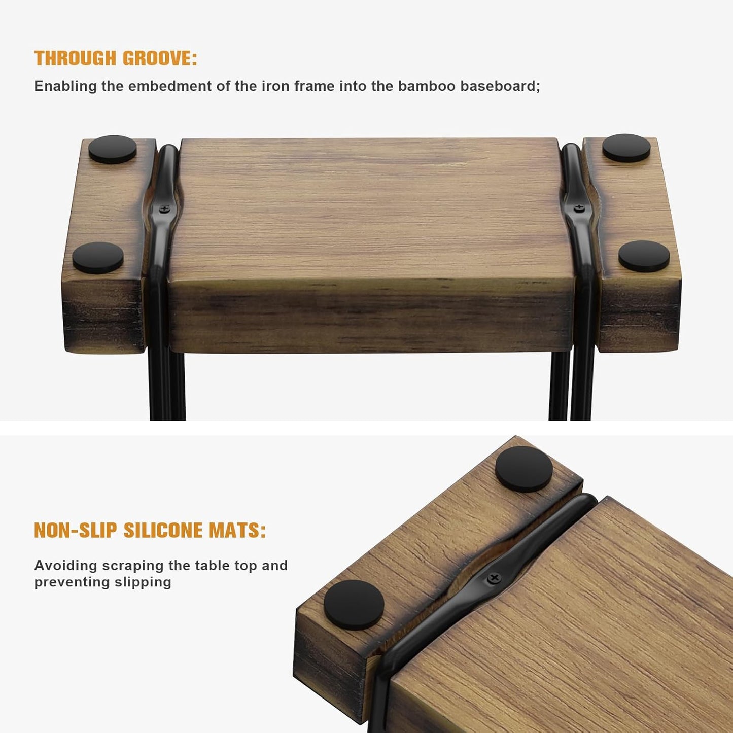 Napkin Holder for Table, Wood Iron Standing Napkin Dispenser for Dining Table Farmhouse Cocktail Picnic Rustic Wooden Holders All Kitchen Dining Room Decor Black & Farmhouse Brown