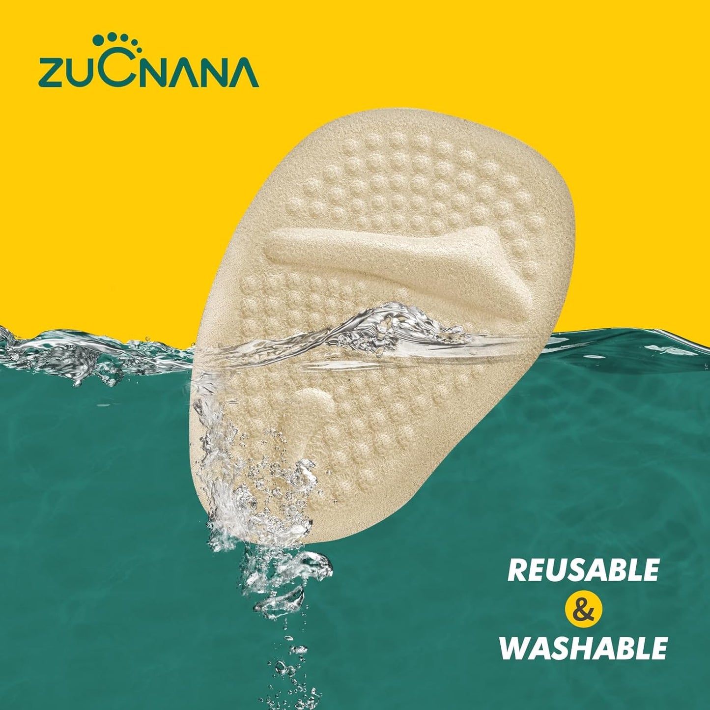 Ball of Foot Cushions (Beige) | Metatarsal Pads for Women (6 Pairs Foot Pads) | Reusable Shoe Inserts for Pain Relief | Non-Slip Heel Cushion Inserts Best for Neuroma and Callus