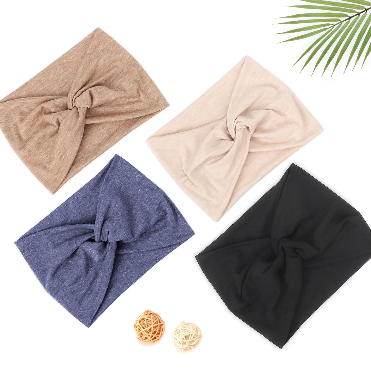 Extra Wide Headbands for Women Large Turban Headband Non Slip Boho Elastic Hairband Hair Twisted Knot Head Bands Accessories
